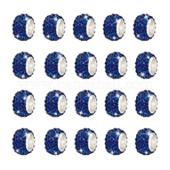 100шт полимерная глина со стразами европейские бусины RB-PH0001-54B