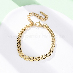 Браслеты-цепочки из нержавеющей стали 304 в виде пантеры для женщин&nbsp;BJEW-C076-03G