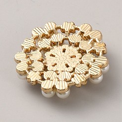 Blume-Legierung Strass cabochons&nbsp;BUTT-WH0061-22KCG