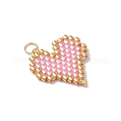 Подвески в форме сердца из бисера от miyuki delica glas&nbsp;PALLOY-MZ00701-01