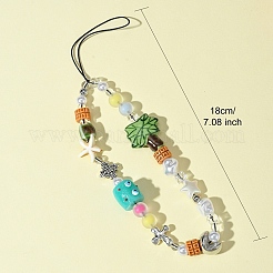 Ремешки для мобильных телефонов из акрила HJEW-FS00001