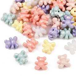 50шт УФ-покрытие непрозрачные акриловые бусины&nbsp;OACR-FP0001-33