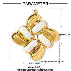 Подвески из нержавеющей стали 304 с эмалью STAS-OY002-89G