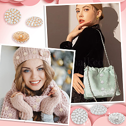 16 шт. 2-цветные пуговицы с тремя отверстиями из сплава со стразами на ножке BUTT-GA0001-17