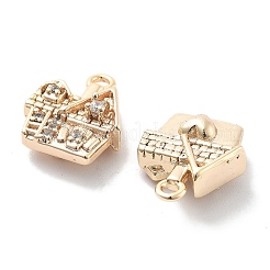 Подвески из прозрачного кубического циркония с микропейвом&nbsp;KK-M102-08G