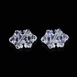 透明なアクリルビーズ  グリッターパウダー  スノーフレーク  透明  12x11.5x2.5mm  穴：1.5mm  約225個/45g&nbsp;LS-X-OACR-N008-101