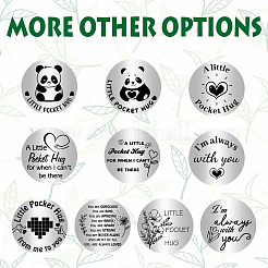 1 шт. плоская круглая памятная монета из нержавеющей стали 201 AJEW-CN0002-39C