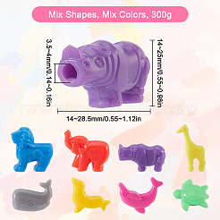 300г 2 вида пластиковых бусин FIND-SP0002-62