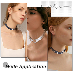 4 stücke 4 arten einstellbare gothic pu leder legierung herz spike niet choker halsketten für frauen&nbsp;NJEW-CL0001-18