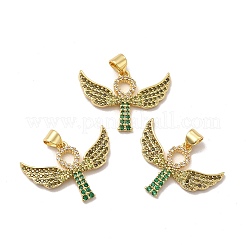 Placage en rack pendentifs en zircone cubique micro pavés en laiton écologiques&nbsp;KK-A177-07G