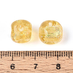 Нити из фольгированных бусин лэмпворк ручной работы&nbsp;FOIL-T008-04G