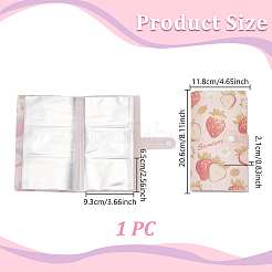 Album portafotografie in plastica a forma di fragola da 3 pollice con 240 tasche e bottone automatico&nbsp;AJEW-WH0752-817B