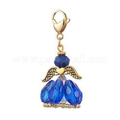 Decorazioni pendenti in lega e perline di vetro a forma di angelo&nbsp;HJEW-MZ00190-02