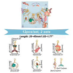 Подвеска на тему русалки HJEW-AB00402