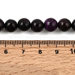 Hilos de cuentas de jade blanco teñido natural (imitación de charoíta)&nbsp;GG-CBA0743-J02-8mm
