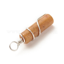 Pendentifs de jade topaze naturelle&nbsp;PALLOY-JF01575-05