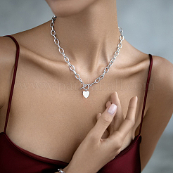 Цепочки с подвесками в форме сердца из стерлингового серебра s925 MD3868-4