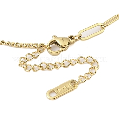 Ожерелья из нержавеющей стали 304 с прямоугольной подвеской и зелеными кубическими цирконами NJEW-N055-13G