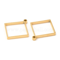 Подвески из нержавеющей стали 304 с открытым безелем в форме ромба STAS-Z040-02A-G