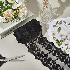 5 ярд кружевной ленты с вышивкой из молочного волокна&nbsp;OCOR-GF0005-14A