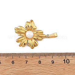 Anhänger aus Edelstahl 304 und Naturperlen&nbsp;PALLOY-JF05917