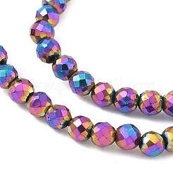 Fili di perline di ematite magnetica sintetica galvanica&nbsp;G-A263-B01-02D