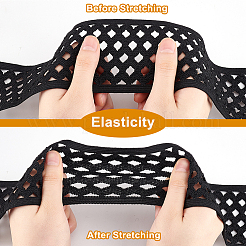 10 ярд полиэстеровой эластичной широкой тесьмы&nbsp;DIY-FG0006-44B