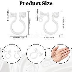 24 шт. пластиковая фурнитура для сережек-клипс&nbsp;KY-YW0002-32