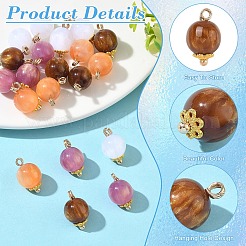 20 pendentif en résine en alliage de 4 couleurs.&nbsp;FIND-YW0013-02