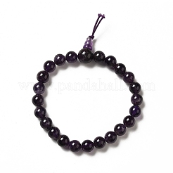 Natürliches Amethyst-Kürbisperlen-Stretch-Armband für Frauen&nbsp;G-G997-G03