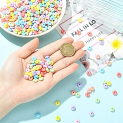 700 Stück 7 Farben UV-beschichtete undurchsichtige Acrylperlen&nbsp;MACR-YW0004-82