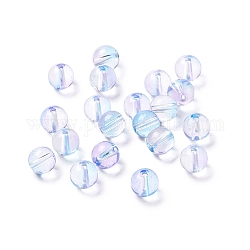 Perles en verre, ronde, lavande, 8mm, Trou: 1.4mm