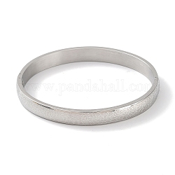 304 bracelet en acier inoxydable texturé, couleur inoxydable, diamètre intérieur: 2-1/8x2-1/2 pouce (5.4x6.3 cm)