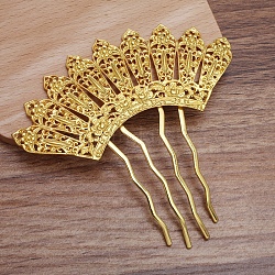 Risultati di pettini per capelli in ottone, a forma di ventaglio in lega, oro, 36x90mm