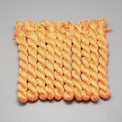 Geflochtene Polyesterkorde, dunkelorange, 1 mm, ca. 28.43 Yard (26m)/Bündel, 10 Bündel / Packung