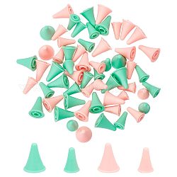 GORGECRAFT 60PCS 4 Styles Knitting Needle Tip Covers Rubber Needle Point Protectors Caps Knitting Supplies Cone Needle Tip Stoppers for Knitting Craft Quilting DIY Sewing Beginners with Plastic Box