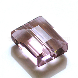 Imitation Austrian Crystal Beads, Grade AAA, Faceted, Rectangle, Pink, 8x9.5x5mm, Hole: 0.9~1mm