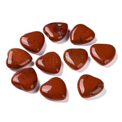 Piedras de palma de corazón de jaspe rojo natural, Piedra de bolsillo de cristal para decoración del hogar, meditación de equilibrio reiki, 20.5x20x7mm