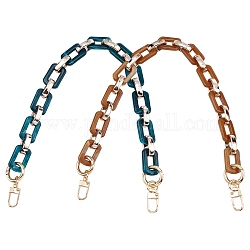 Pandahall elite 2pcs 2 colores acrílico cable cadenas bolsas asas, con broches de aleación, accesorios de reemplazo de bolsa, color mezclado, 46 cm, 1pc / color
