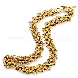 304 из нержавеющей стали цепи ожерелья, сетчатая цепь, золотые, 16-1/8 дюйм (41 см)