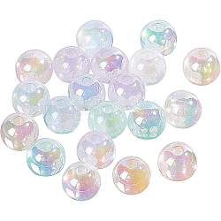 Benecreat 20 stücke 5 farben abs kunststoff nachahmung perle perlen, ab Farbe plattiert, Runde, Mischfarbe, 7.5~8 mm, Bohrung: 1.8 mm, 4 Stk. je Farbe