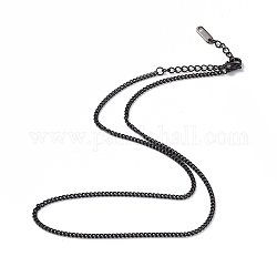 304 collar de cadena de eslabones de acero inoxidable para hombres y mujeres., gunmetal, 15.87 pulgada (40.3 cm)