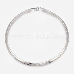 201 Stainless Steel Chain Necklaces, with Lobster Claw Clasps, Stainless Steel Color, 5-7/16 inch~5-5/8 inch(13.8~14.3cm), 6x1.5mm