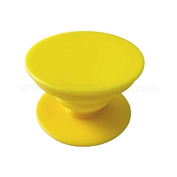 Пластиковый плоский круглый держатель для телефона, расширяющаяся подставка для пальцев, с наклейками, подходит для эпоксидной смолы на верхней рукоятке телефона, желтые, 4 см