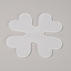 Carte porte-fil en plastique en forme de trèfle personnalisée, bobinages à fil, pour le point de croix, clair, 13x13x0.25 cm
