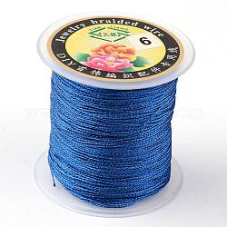 丸いメタリック糸  刺しゅう糸  6プライ  ブルー  0.6mm  約87.48ヤード（80m）/ロール