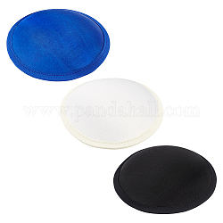 3Pcs 3 Colors Polyester Round Fascinator Hat Base for Millinery, Mixed Color, 130~135x2.5mm, 1pc/color