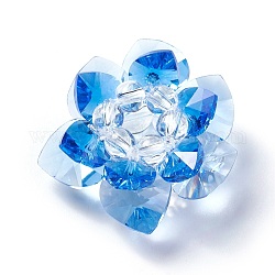 Glas gewebt Perlen, Cluster-Perlen, Lotus, königsblau, 35x19 mm, Bohrung: 8 mm