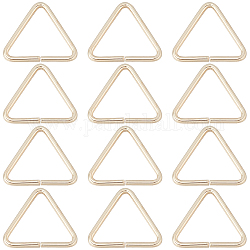 SUNNYCLUE Brass Triangle Linking Ring, Buckle Clasps, Quick Link Connector, Fit for Top Drilled Beads, Webbing, Strapping Bags, Long-Lasting Plated, Real 14K Gold Plated, 9x10x0.8mm, 100pcs/box