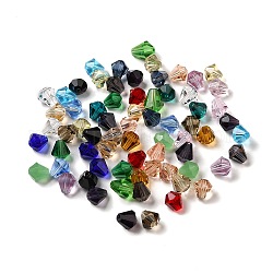 Perle di cristallo austriache imitazione di vetro, sfaccettato, diamante, colore misto, 8x7.5mm, Foro: 0.9 mm